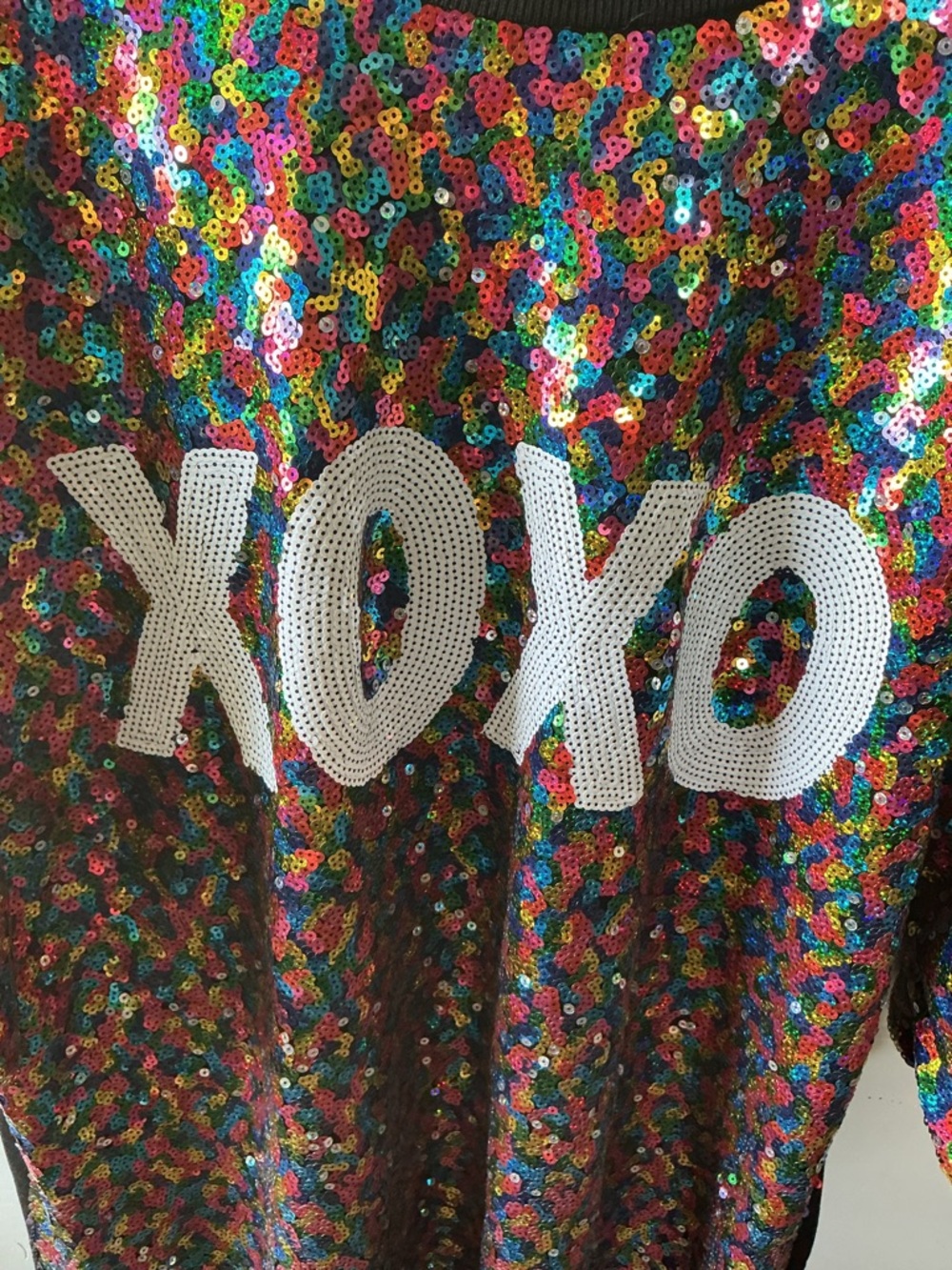 ✨ Blakeley “XOXO” Sequin Tunic Dress – Size 2X – Rainbow Sparkle Statement ✨
